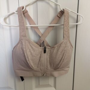 Victoria's Secret Leopard Print 34DDD Knockout Ultra Max Sports Bra Nude